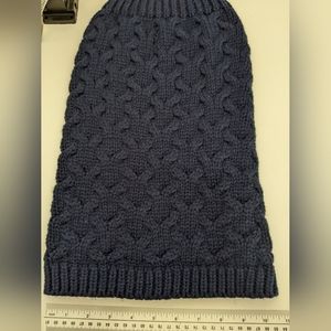 Wolfie Wools Cable Knit Acrylic Dog Sweater Navy Size M, 100 % Acrylic, Warm